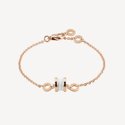 [⭐Marins]ZERO 1 SOFT PINK GOLD AND WHITE CERAMIC BRACELET