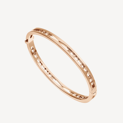 [⭐Marins]ZERO 1 SPIRAL LOGO PINK GOLD BRACELET