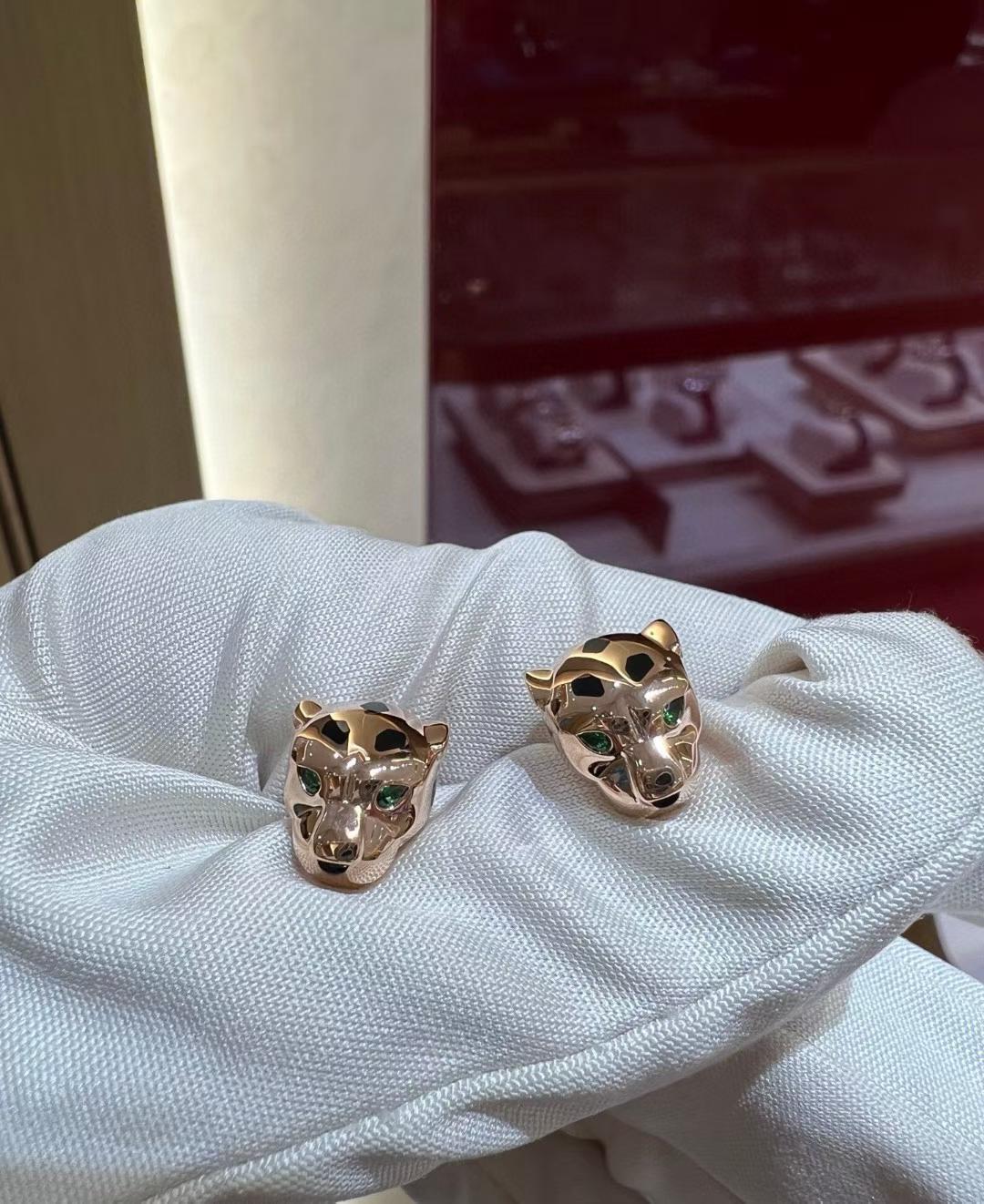 [?Marin-Jewelry]BOUCLES D'OREILLES À CLOUS IMPRIMÉES CHEETAH, TROIS COULEURS