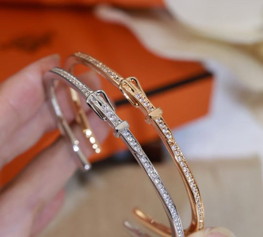 [?Marin-Jewelry]DIAMOND-ENCRUSTED BRACELET THREE COLORS