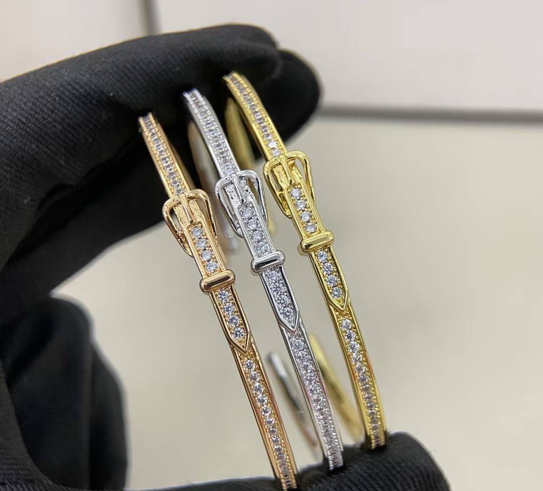 [?Marin-Jewelry]DIAMOND-ENCRUSTED BRACELET THREE COLORS