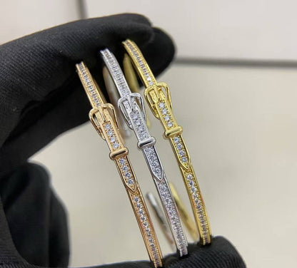 [?Marin-Jewelry]DIAMOND-ENCRUSTED BRACELET THREE COLORS