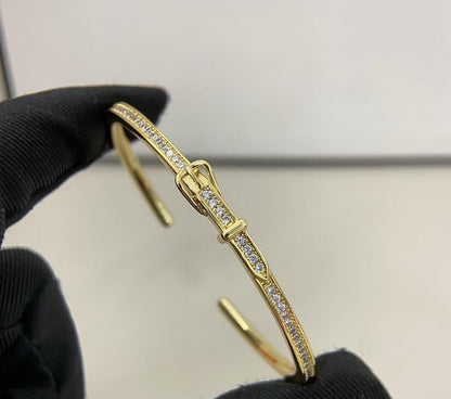 [?Marin-Jewelry]DIAMOND-ENCRUSTED BRACELET THREE COLORS