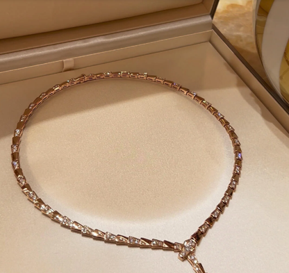 [⭐Marins]NEW！SERPENT DIAMOND NECKLACE