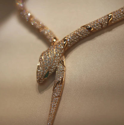 [⭐Marins]HAUTE COUTURE GOLD SERPENTI NECKLACE