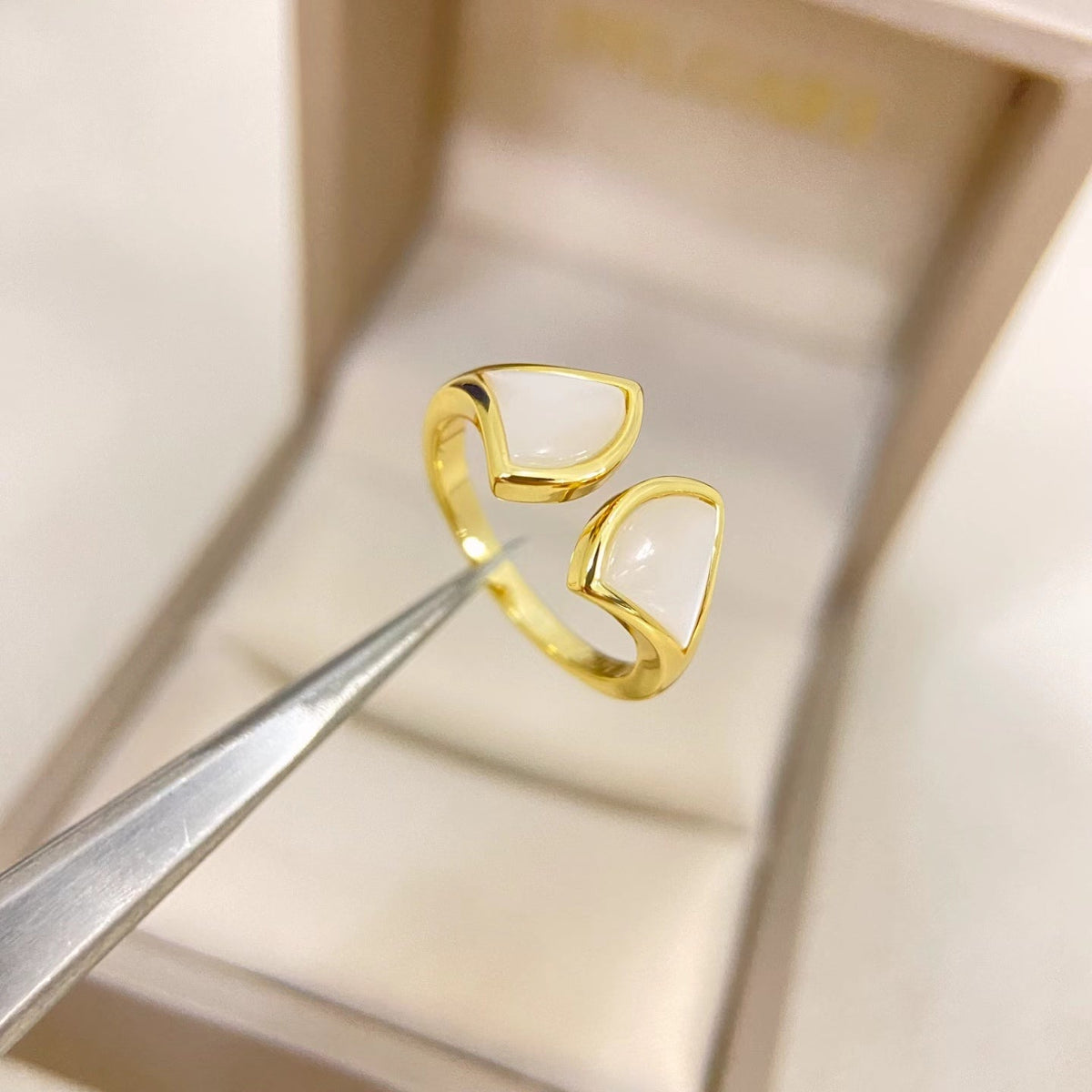 [⭐Marins]DOUBLE SKIRT PATTERN OPEN RING
