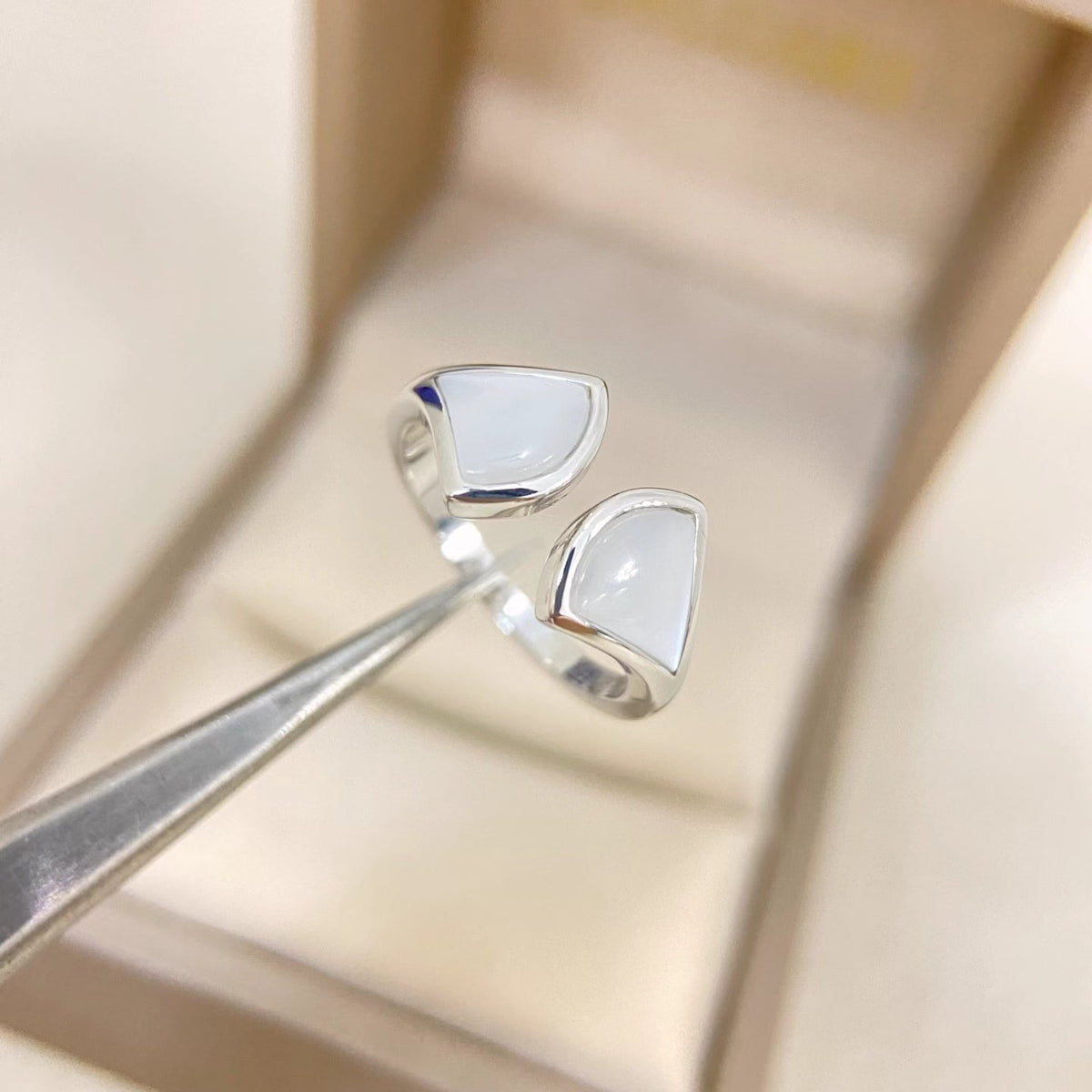 [⭐Marins]DOUBLE SKIRT PATTERN OPEN RING