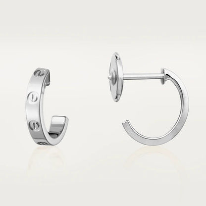 [Marin-Jewelry]LOVE EARRINGS 2.65MM SILVER