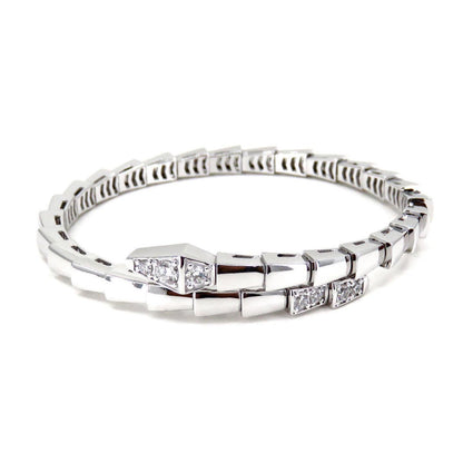 [⭐Marins]SERPENTI BRACELET DIAMONDS SILVER