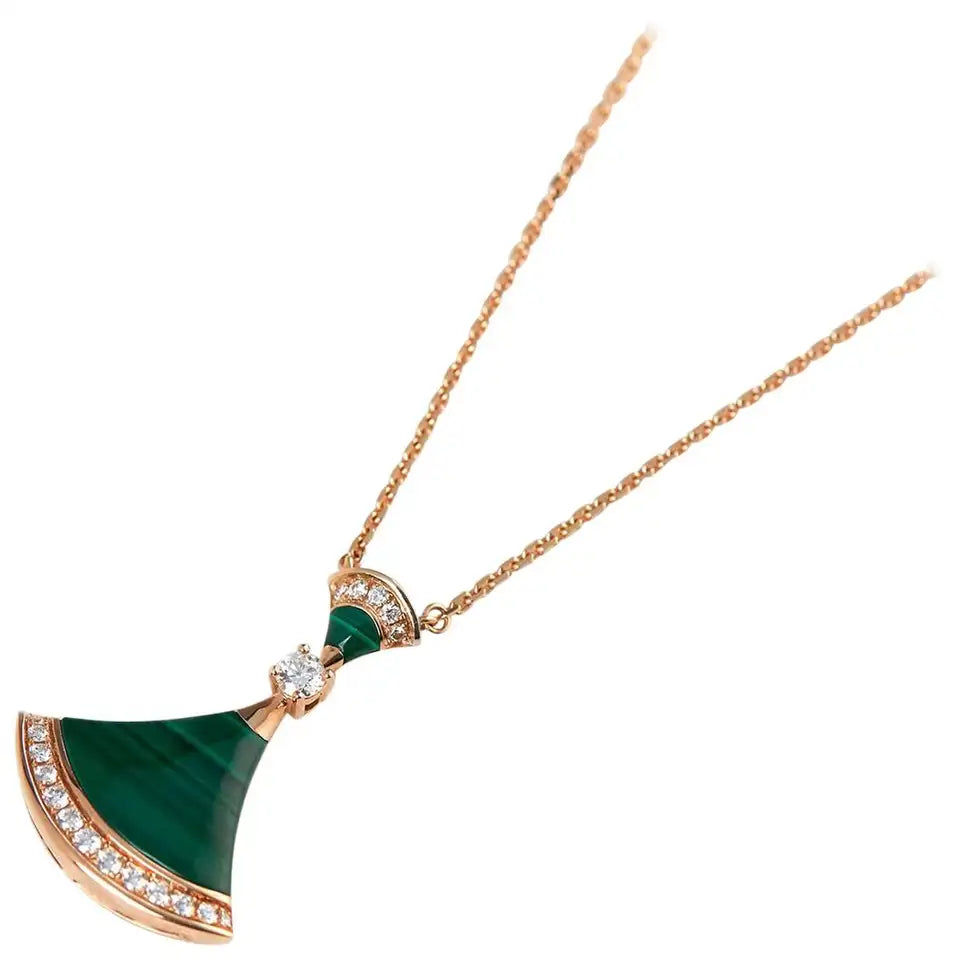 [⭐Marins]DREAM NECKLACE MALACHITE DIAMOND