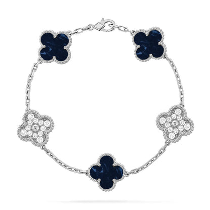 [Marin-Jewelry]COLLECTION BRACELET 5 MOTIFS EN PIETERSITE TRÈFLE