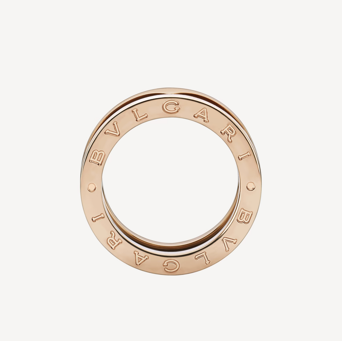 [⭐Marins]ZERO 1 TWO-BAND LOOPS AND BLACK CERAMIC PINK GOLD RING