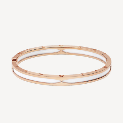 [⭐Marins]ZERO 1 PINK GOLD WITH WHITE CERAMIC BRACELET