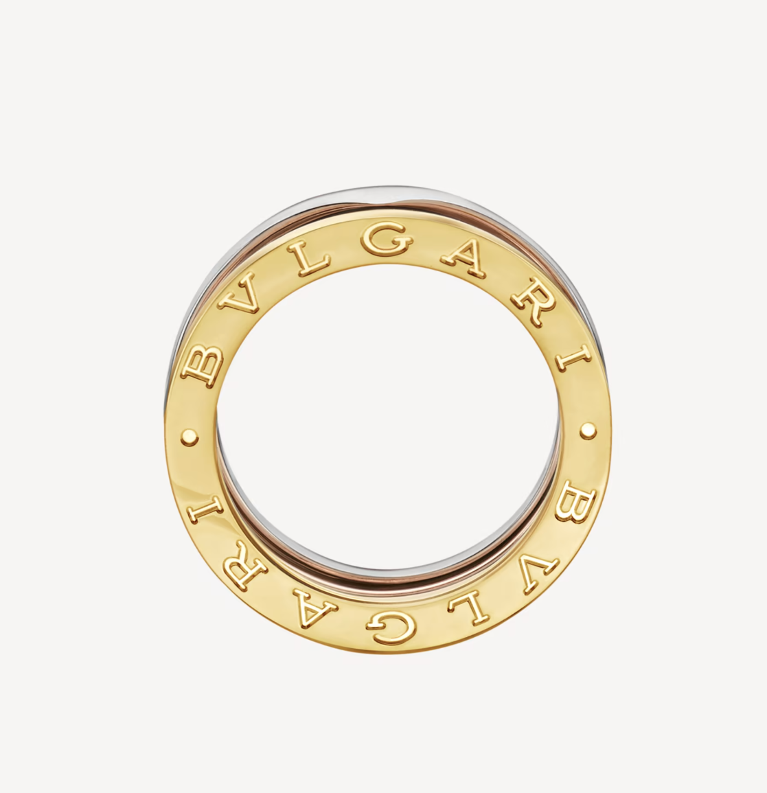 [⭐Marins]ZERO 1 THREE-BAND ROSE WHITE AND YELLOW RING