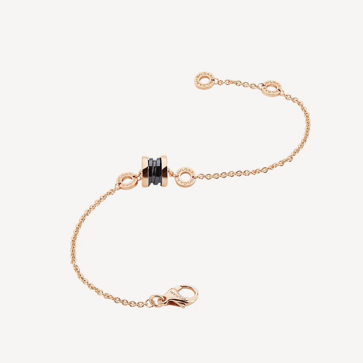 [⭐Marins]ZERO 1 SOFT PINK GOLD AND BLACK CERAMIC BRACELET