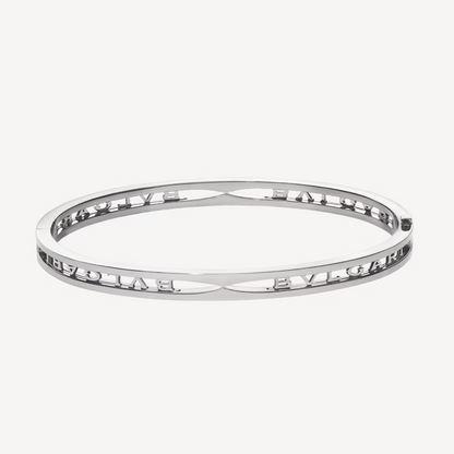 [⭐Marins]ZERO 1 SPIRAL LOGO SILVER BRACELET