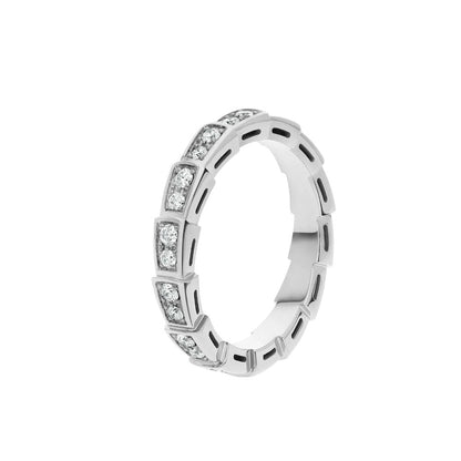 [⭐Marins]SERPENTI RING SILVER DIAMOND PAVED 3MM