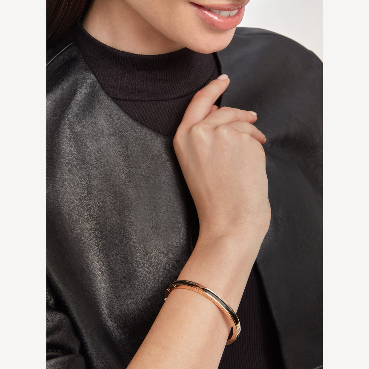 [⭐Marins]ZERO 1 PINK GOLD WITH BLACK CERAMIC BRACELET