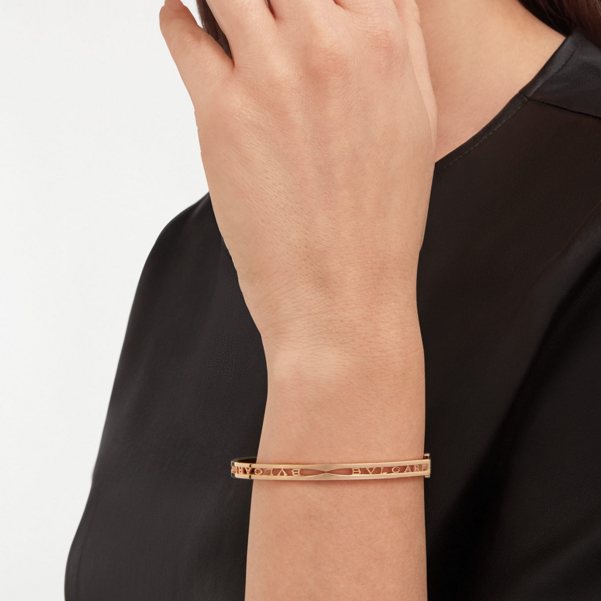 [⭐Marins]ZERO 1 SPIRAL LOGO PINK GOLD BRACELET