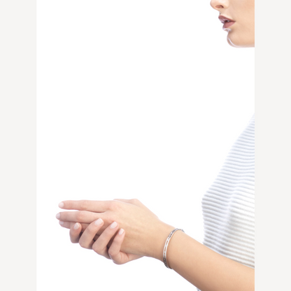 [⭐Marins]ZERO 1 SPIRAL LOGO SILVER BRACELET