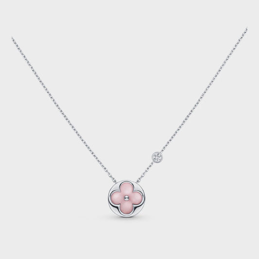 [Marin-Jewelry]SUN MOTIF PINK MOP SILVER BRACELET