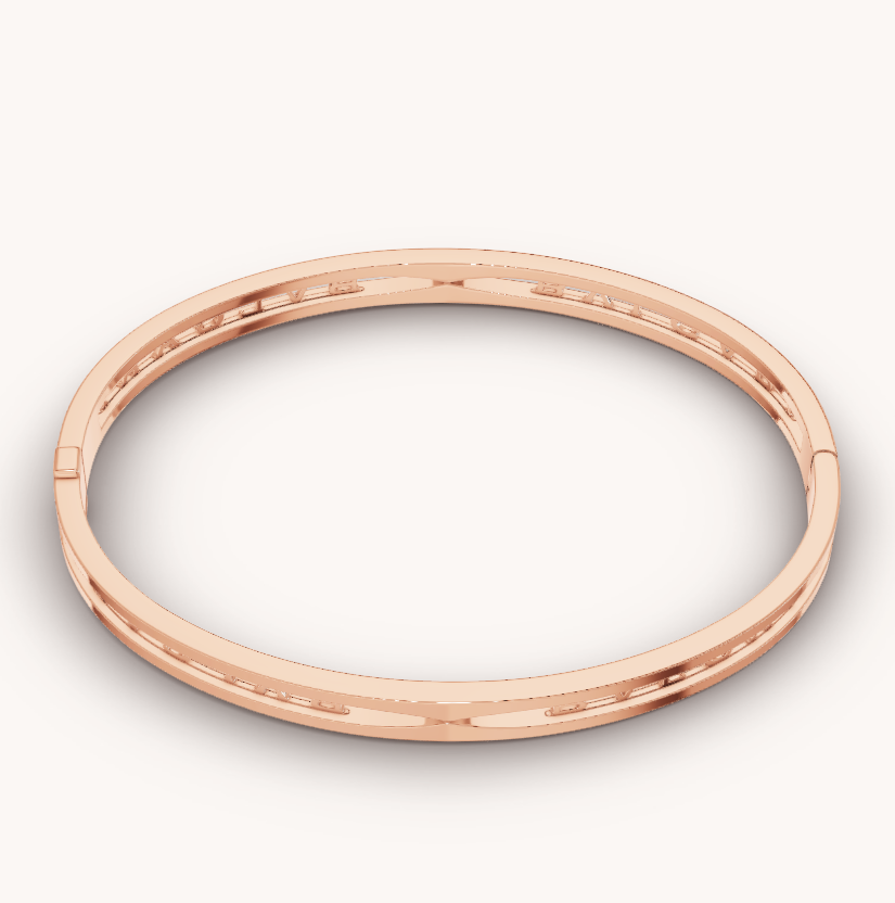[⭐Marins]ZERO 1 SPIRAL LOGO PINK GOLD BRACELET