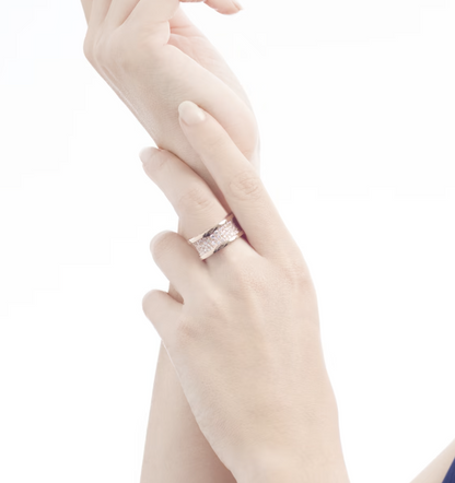 [⭐Marins]ZERO 1 WITH PAVED DIAMONDS ON THE SPIRAL RING