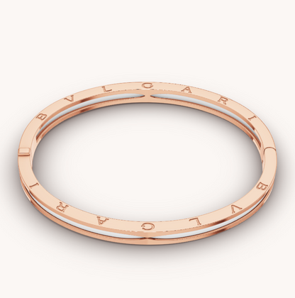 [⭐Marins]ZERO 1 PINK GOLD WITH WHITE CERAMIC BRACELET