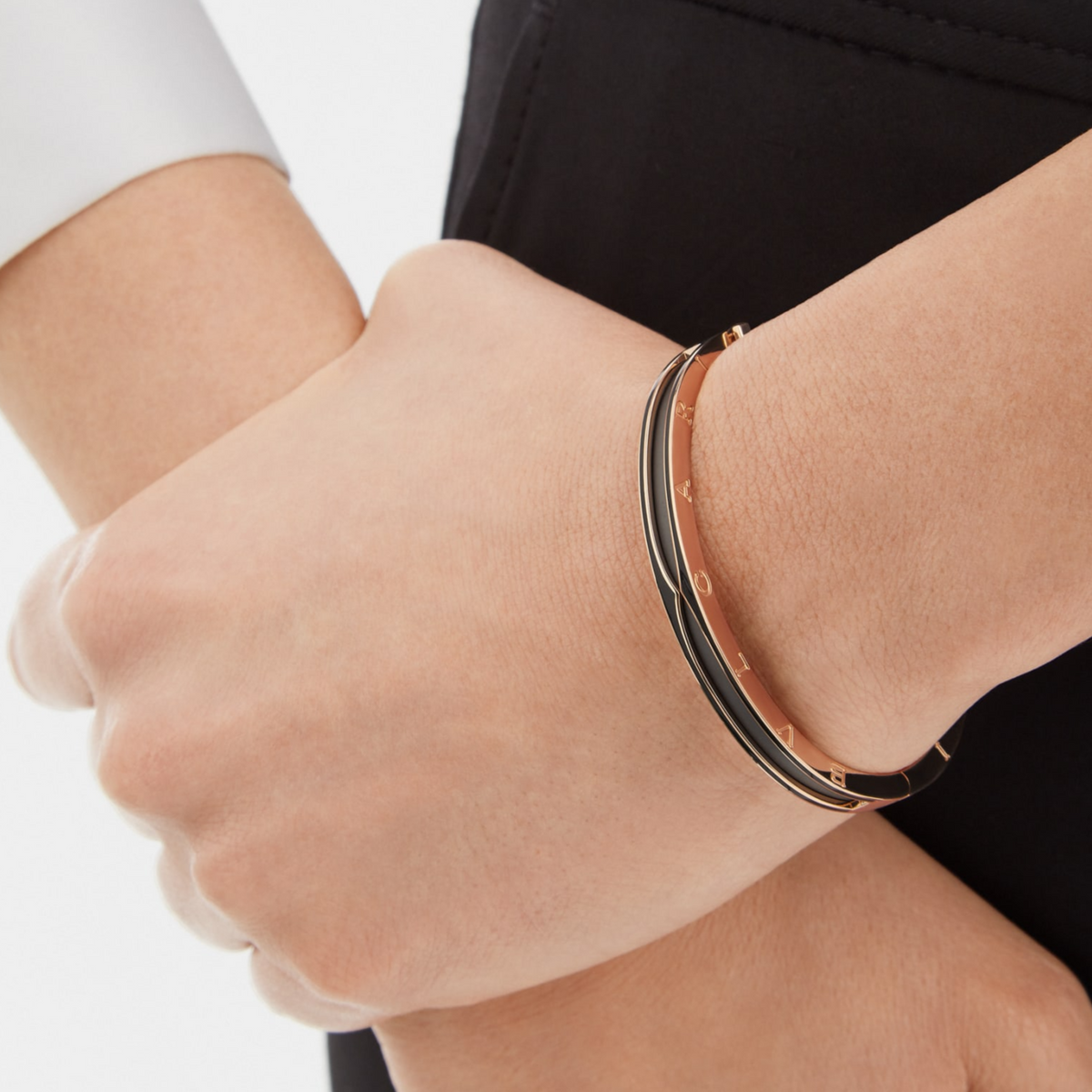 [⭐Marins]ZERO 1 PINK GOLD WITH MATTE BLACK CERAMIC BRACELET