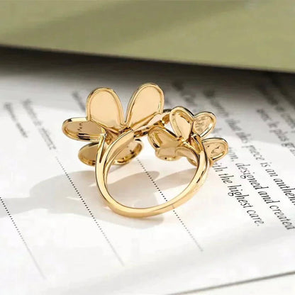 [Marin-Jewelry]BAGUE TRÈFLE COMOS EN OR ET DIAMANTS