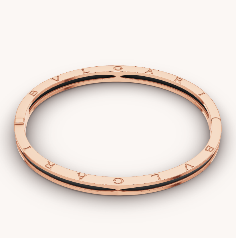 [⭐Marins]ZERO 1 PINK GOLD WITH BLACK CERAMIC BRACELET