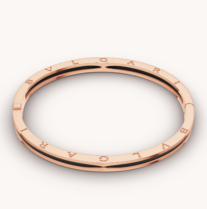 [⭐Marins]ZERO 1 PINK GOLD WITH BLACK CERAMIC BRACELET