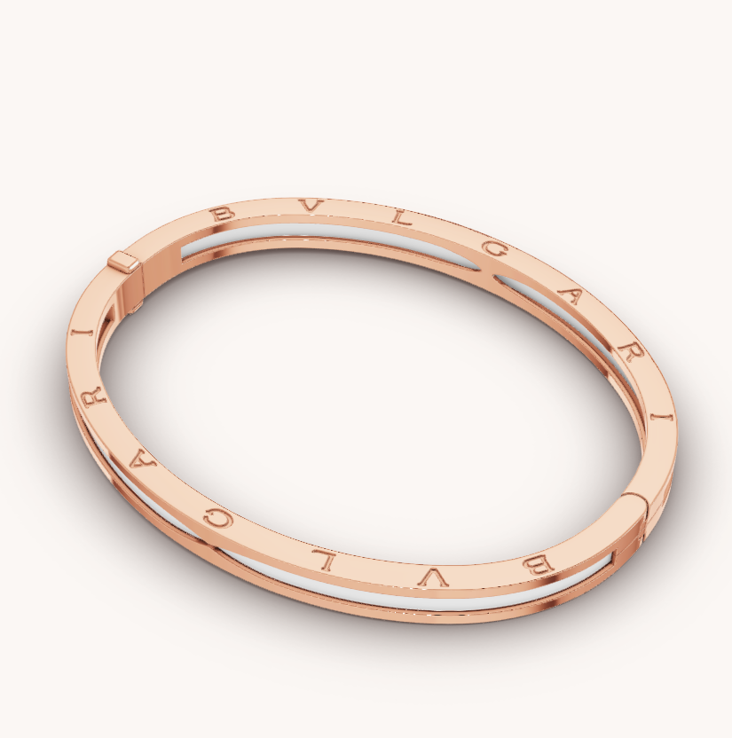 [⭐Marins]ZERO 1 PINK GOLD WITH WHITE CERAMIC BRACELET