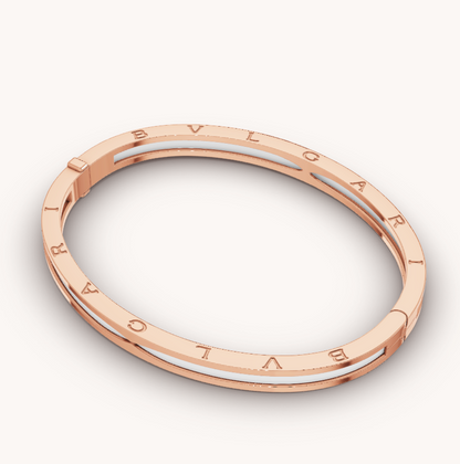 [⭐Marins]ZERO 1 PINK GOLD WITH WHITE CERAMIC BRACELET