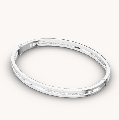 [⭐Marins]ZERO 1 SPIRAL LOGO SILVER BRACELET