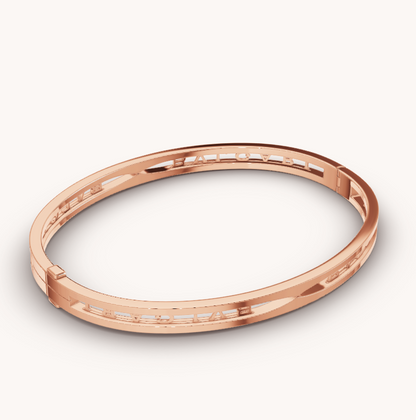 [⭐Marins]ZERO 1 SPIRAL LOGO PINK GOLD BRACELET