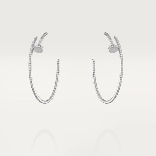 [Marin-Jewelry]BOUCLES D'OREILLES JUSTE TOUT DIAMANTS 1.8MM
