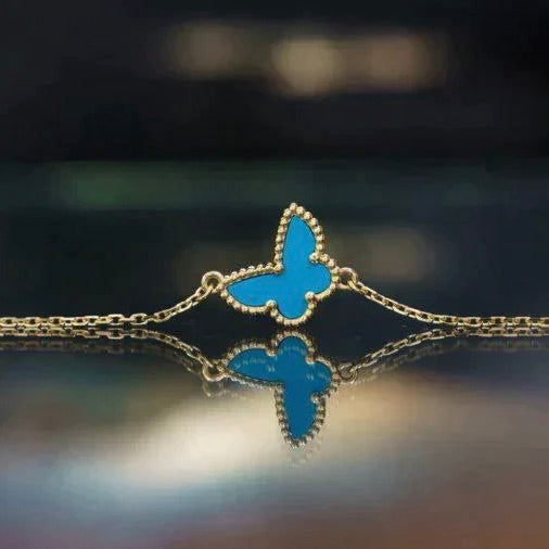 [Marin-Jewelry]バタフライ ターコイズ バタフライブレスレット