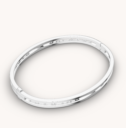 [⭐Marins]ZERO 1 SPIRAL LOGO SILVER BRACELET