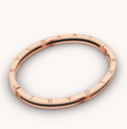 [⭐Marins]ZERO 1 PINK GOLD WITH BLACK CERAMIC BRACELET