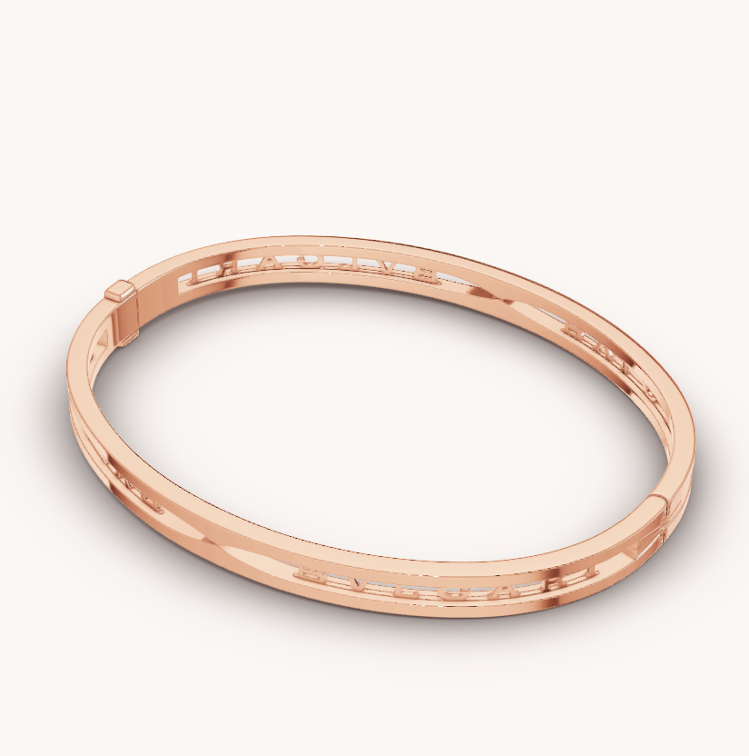 [⭐Marins]ZERO 1 SPIRAL LOGO PINK GOLD BRACELET