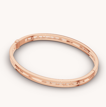 [⭐Marins]ZERO 1 SPIRAL LOGO PINK GOLD BRACELET