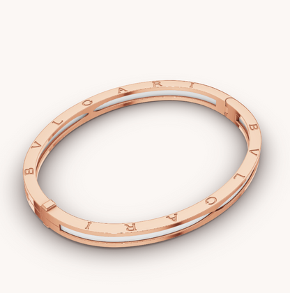 [⭐Marins]ZERO 1 PINK GOLD WITH WHITE CERAMIC BRACELET