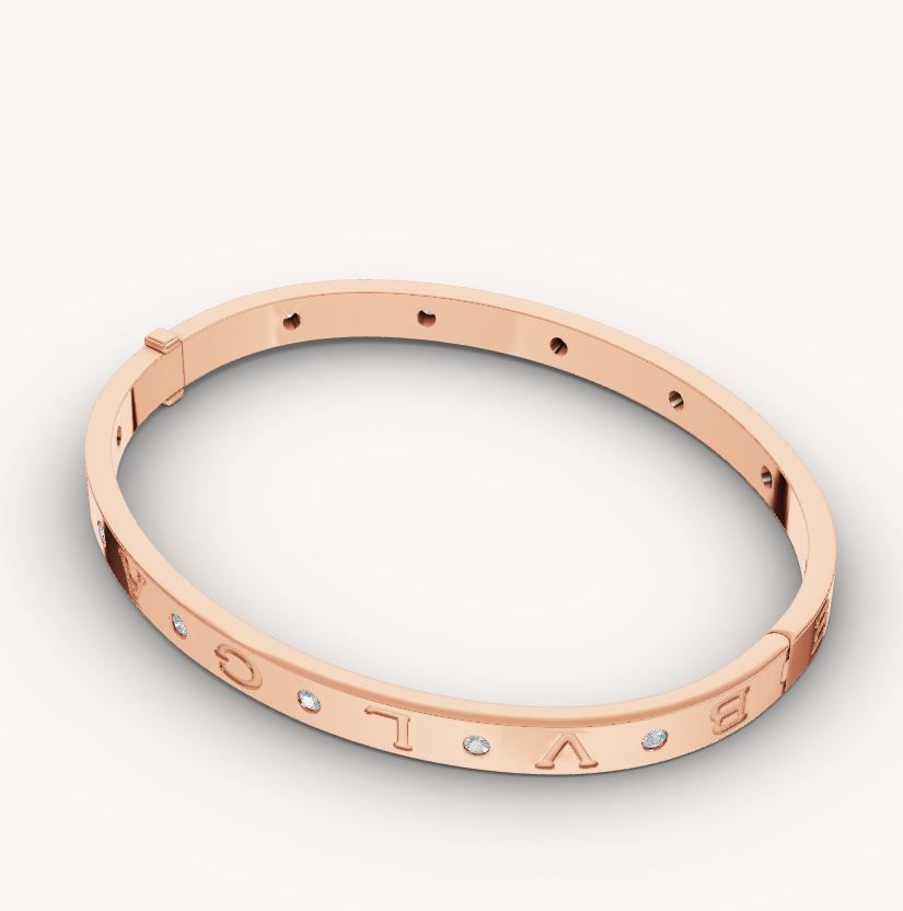 [⭐Marins]ZERO 1 PINK GOLD 12 DIAMONDS BRACELET