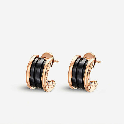 [⭐Marins]ZERO 1 PINK GOLD CERAMIC EARRINGS