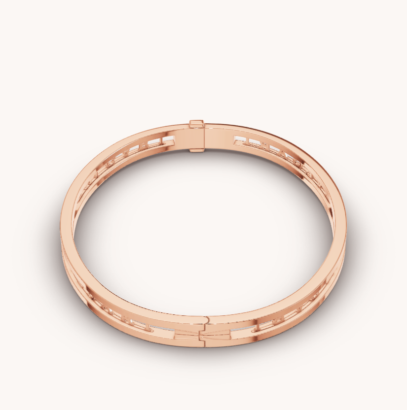 [⭐Marins]ZERO 1 SPIRAL LOGO PINK GOLD BRACELET