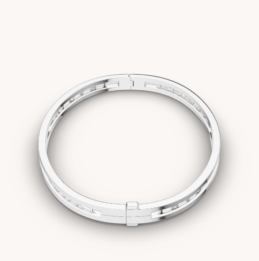 [⭐Marins]ZERO 1 SPIRAL LOGO SILVER BRACELET