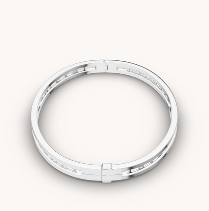 [⭐Marins]ZERO 1 SPIRAL LOGO SILVER BRACELET