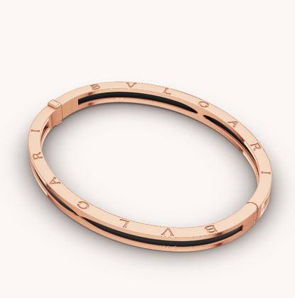 [⭐Marins]ZERO 1 PINK GOLD WITH BLACK CERAMIC BRACELET