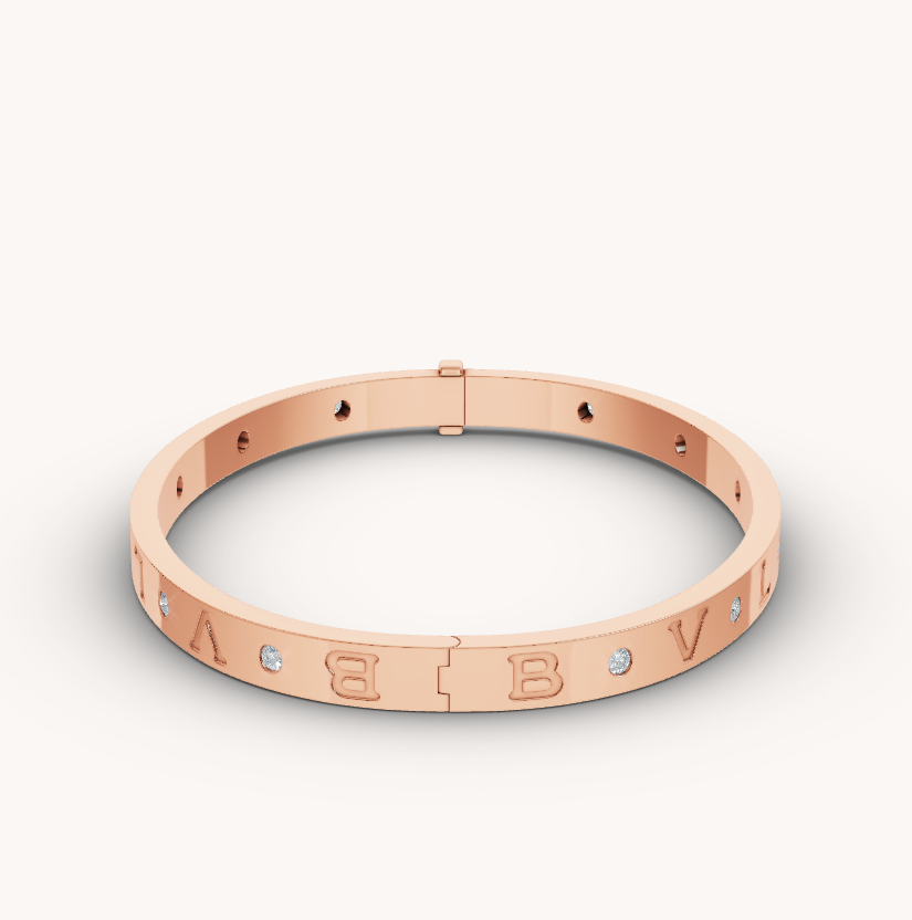 [⭐Marins]ZERO 1 PINK GOLD 12 DIAMONDS BRACELET
